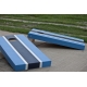 Blue and White Striped Cornhole Set